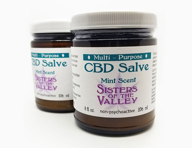 CBD Salve in Dark Bottles