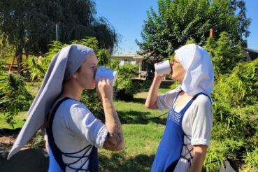 Sisters enjoying the coffee